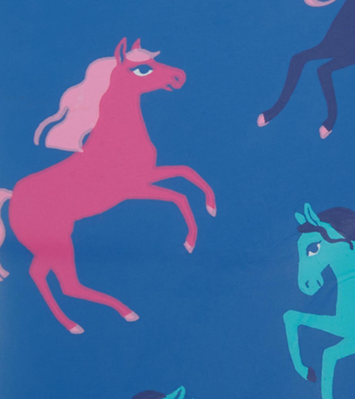 Hatley Rainwear | Girls Prancing Horses Sherpa Lined Rain Boots