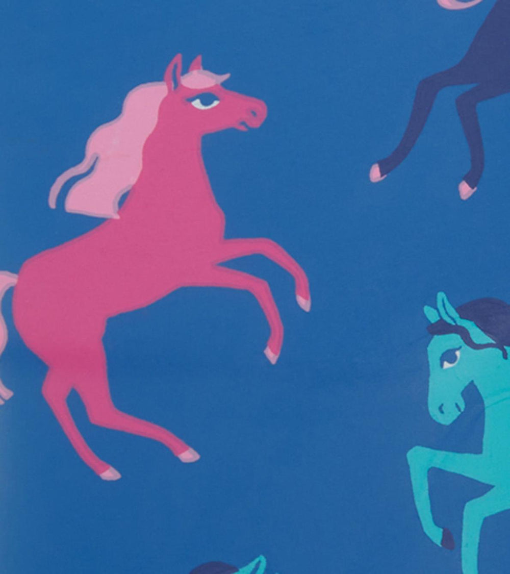 Hatley Rainwear | Girls Prancing Horses Sherpa Lined Rain Boots