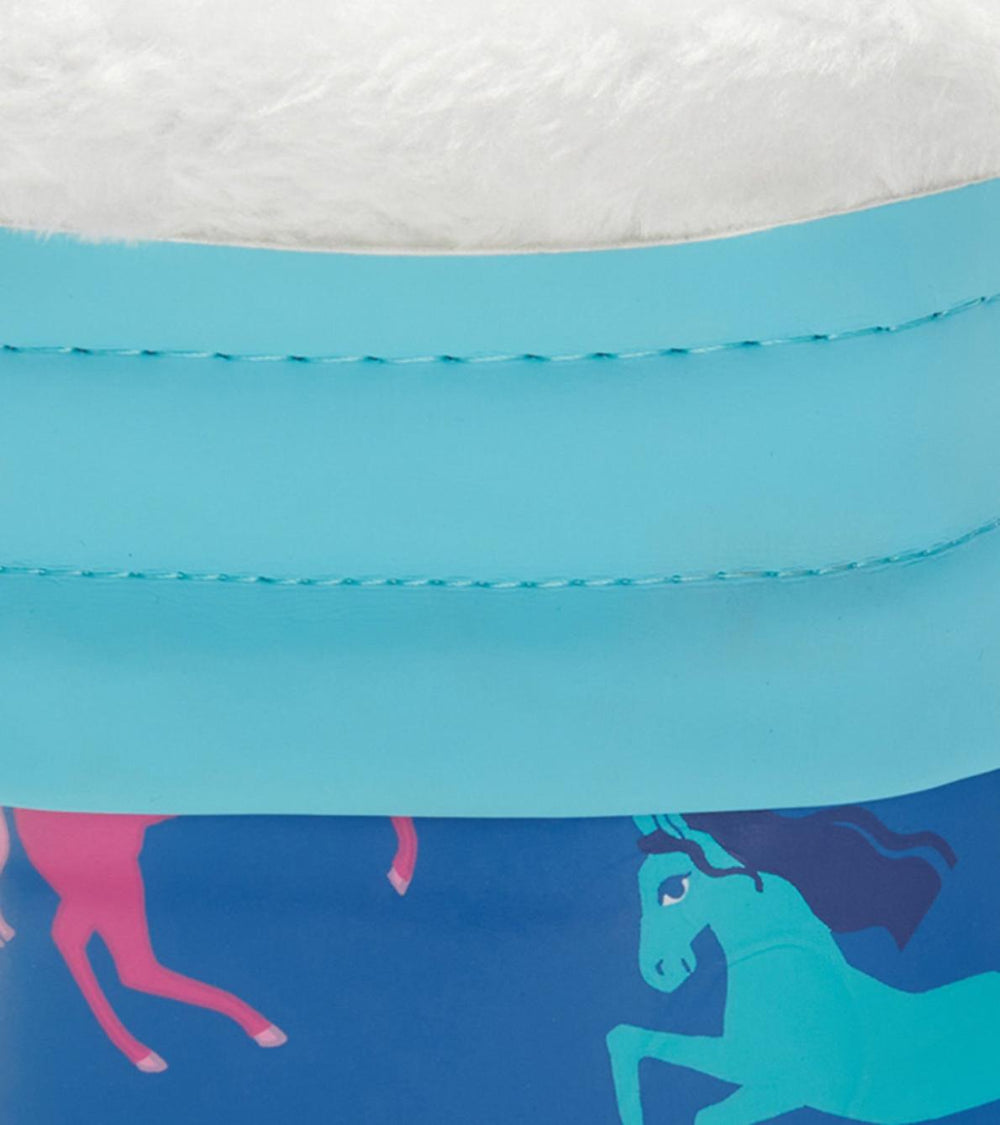 Hatley Rainwear | Girls Prancing Horses Sherpa Lined Rain Boots
