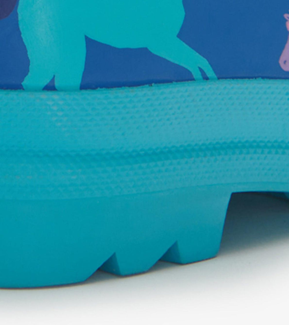 Hatley Rainwear | Girls Prancing Horses Sherpa Lined Rain Boots