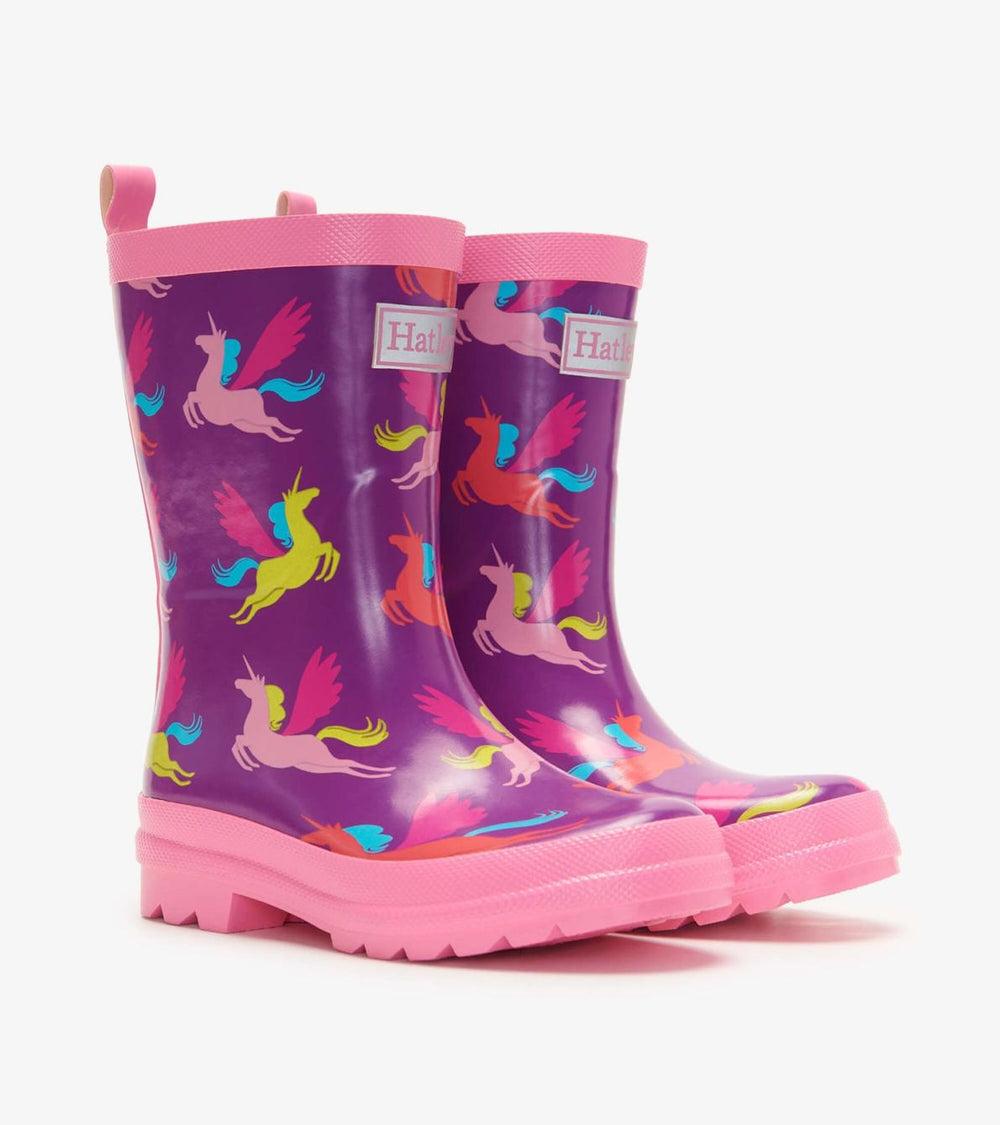Hatley Rainwear | Girls Pretty Unicorn Shiny Rain Boots