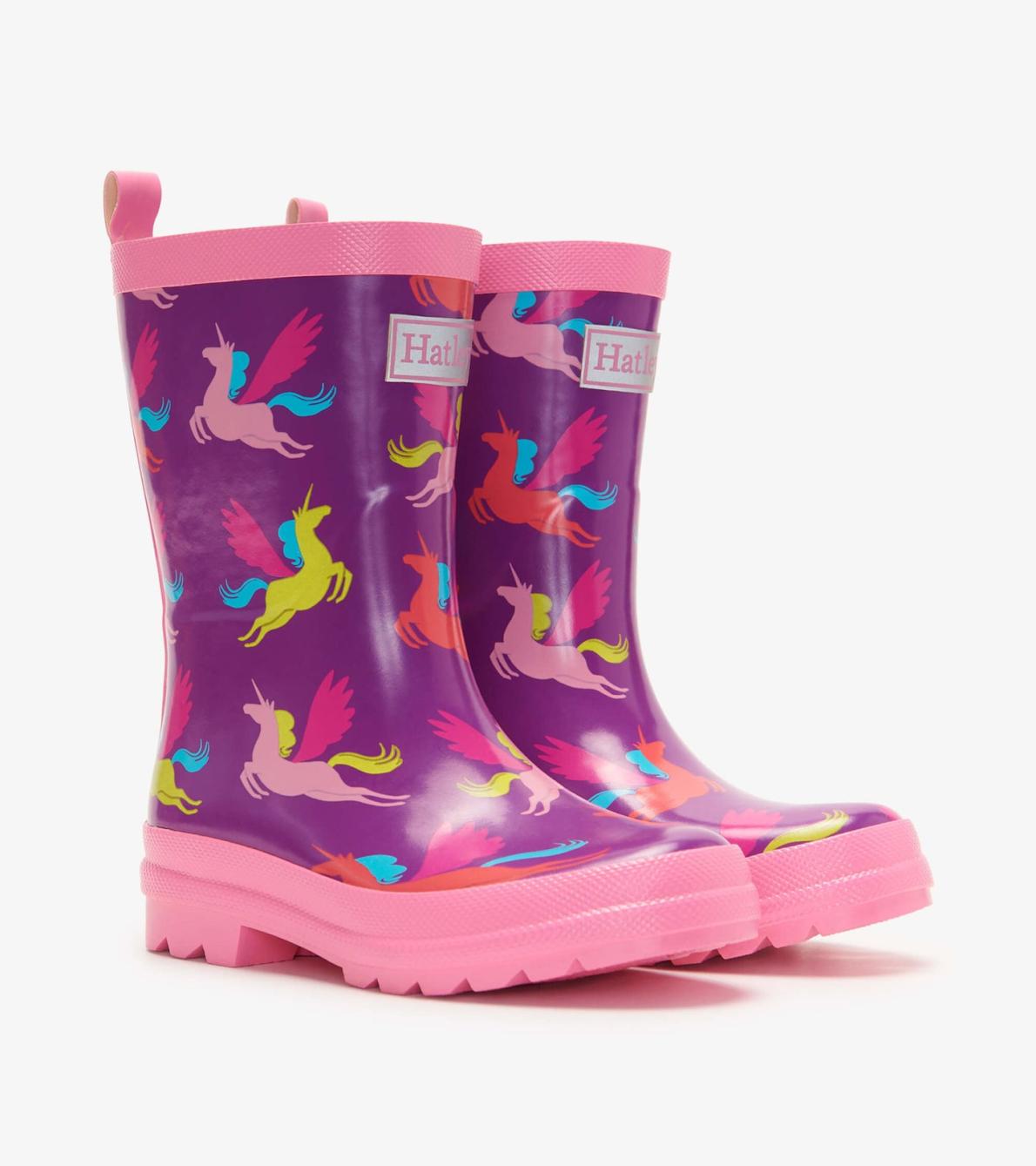 Hatley Rainwear | Girls Pretty Unicorn Shiny Rain Boots