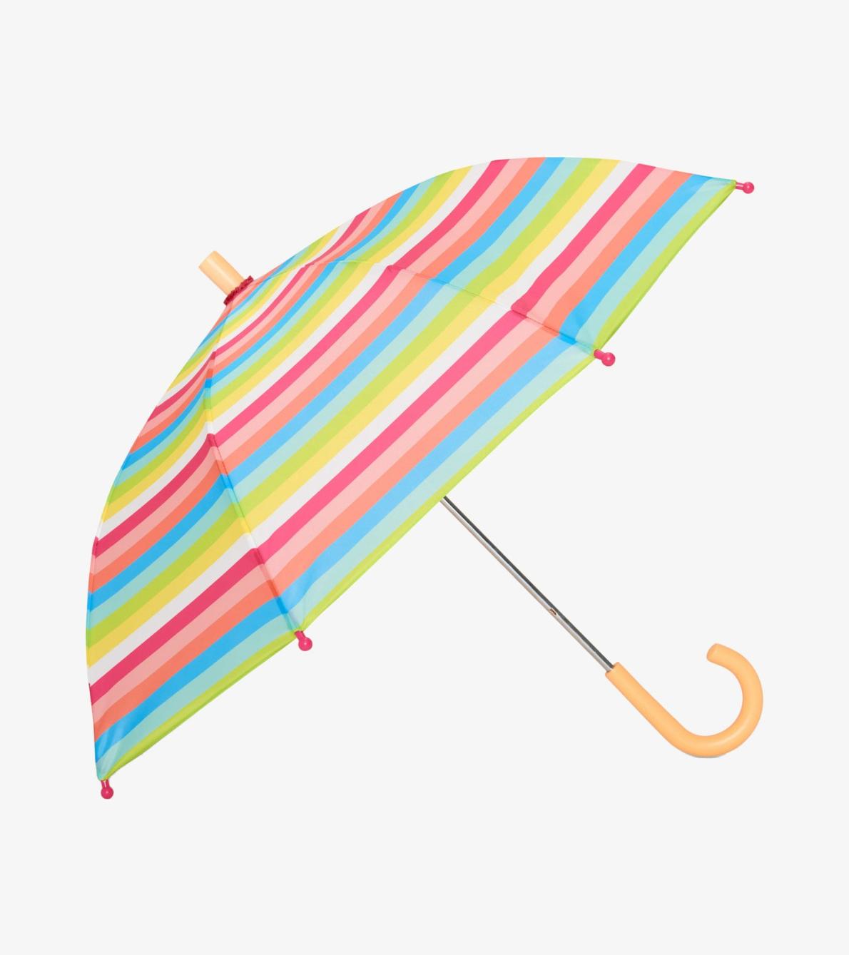 Hatley Rainwear | Girls Summer Rainbow Stripes Umbrella