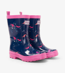 Hatley Rainwear | Girls Unicorn Constellations Shiny Rain Boots