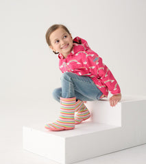 Hatley Rainwear | Girls/Baby &amp; Toddler Girls Pretty Stripes Packable Rain Boots
