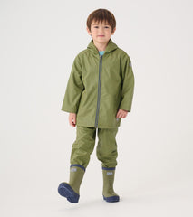 Hatley Rainwear | Girls/Boys Boys Forest Green Zip-Up Rain Jacket