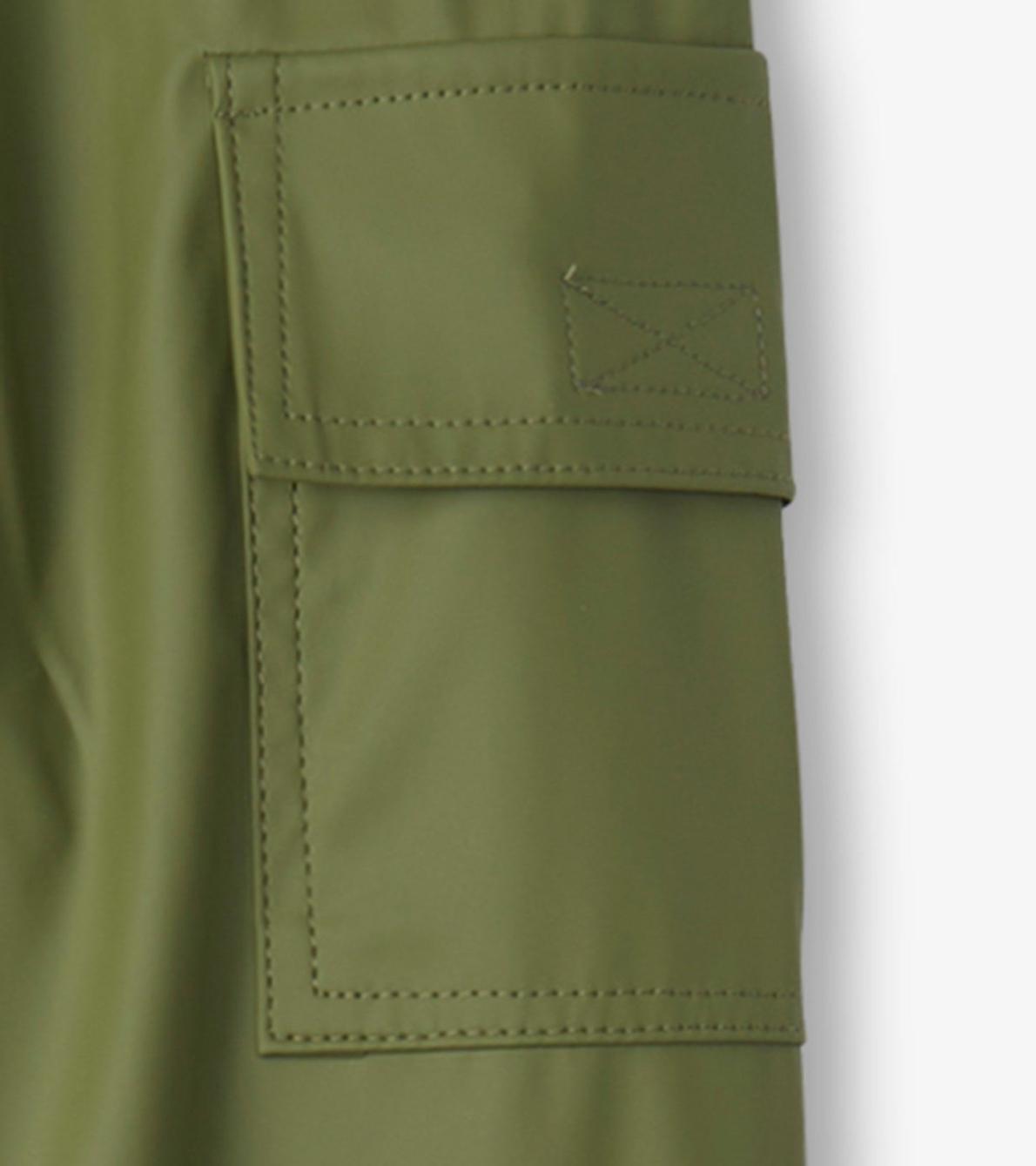 Hatley Rainwear | Girls/Boys Forest Green Rain Pants