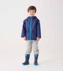 Hatley Rainwear | Girls/Boys Navy Zip-Up Lightweight Rain Jacket