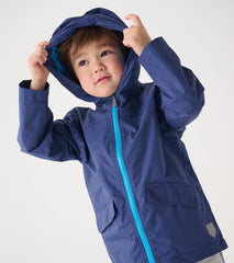 Hatley Rainwear | Girls/Boys Navy Zip-Up Lightweight Rain Jacket