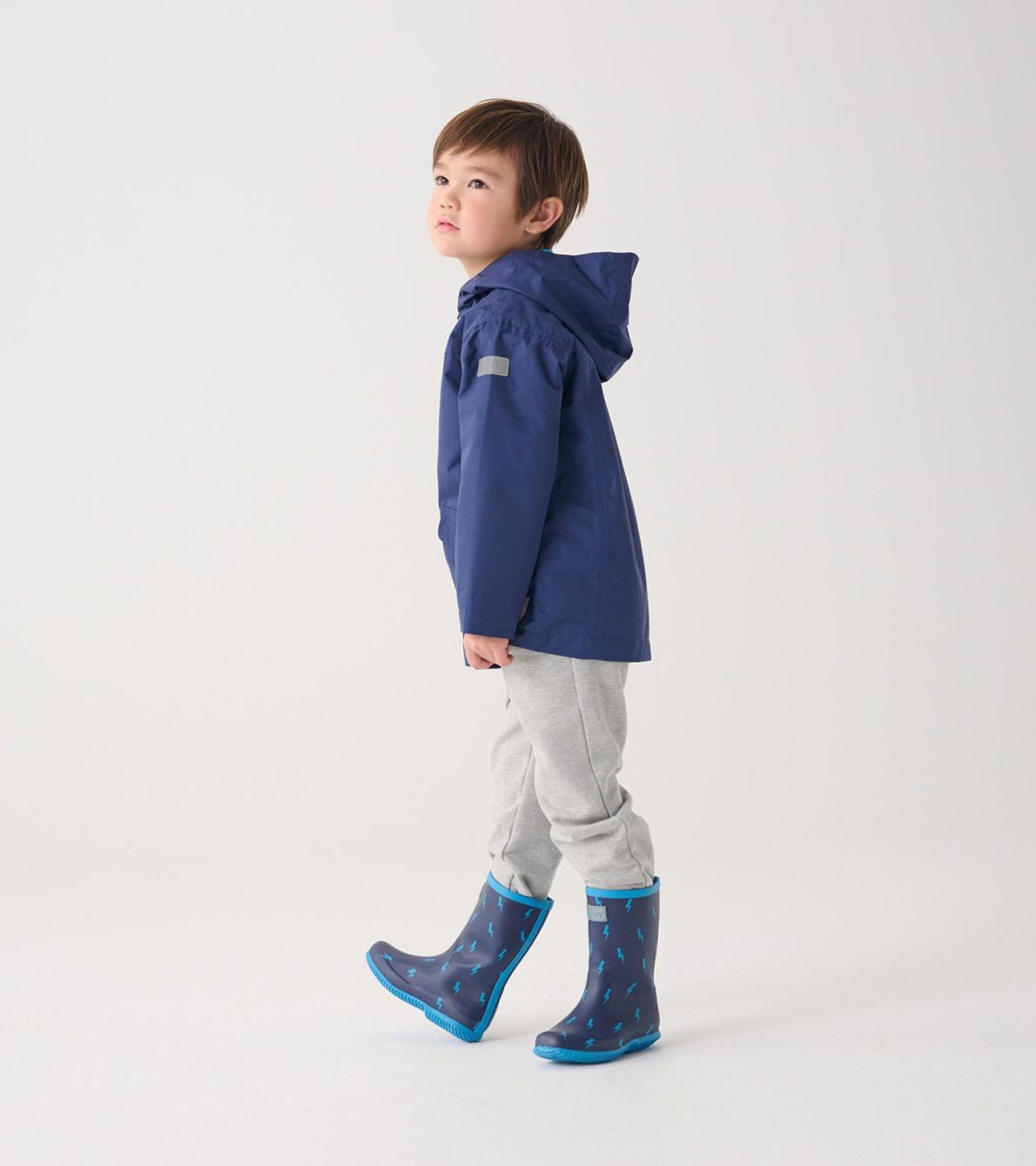 Hatley Rainwear | Girls/Boys Navy Zip-Up Lightweight Rain Jacket