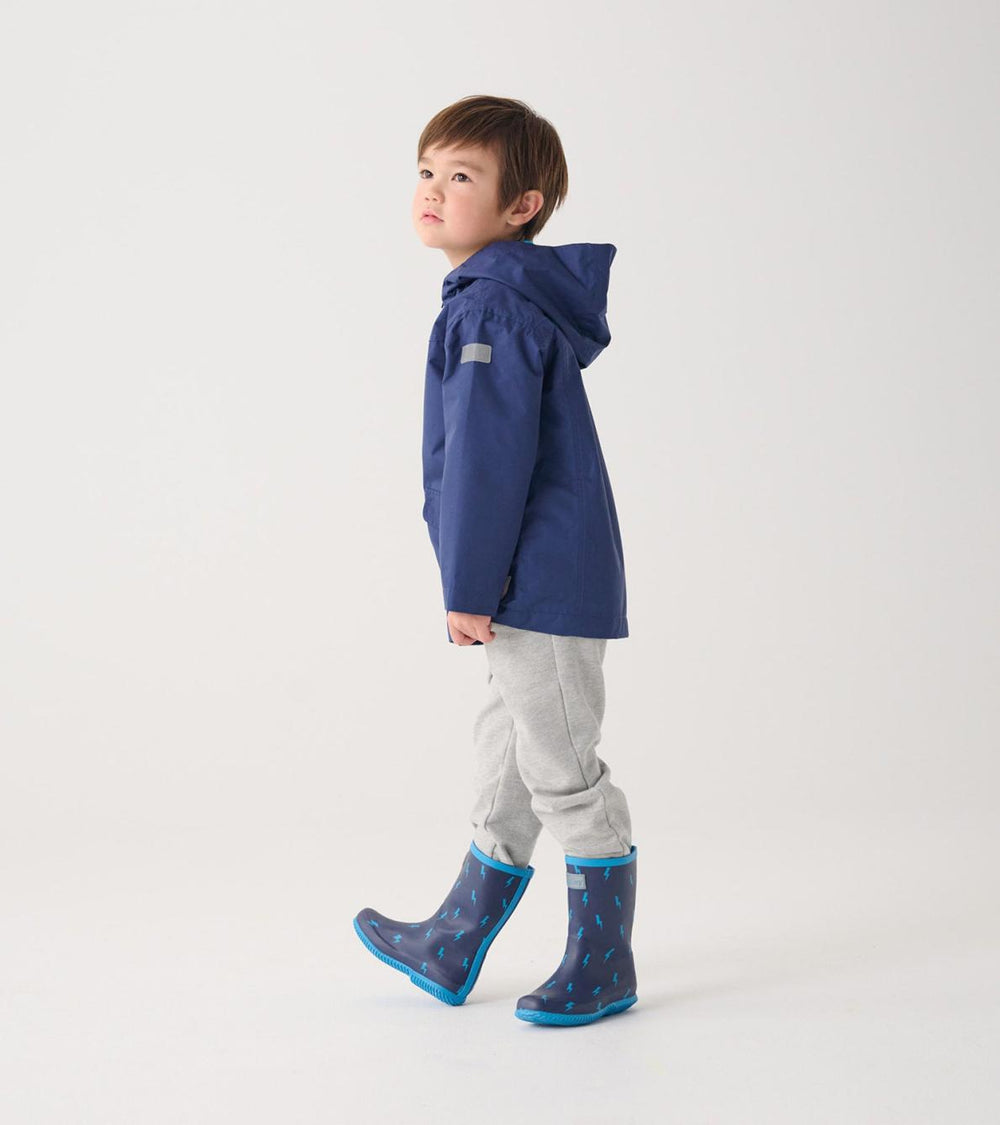 Hatley Rainwear | Girls/Boys Navy Zip-Up Lightweight Rain Jacket