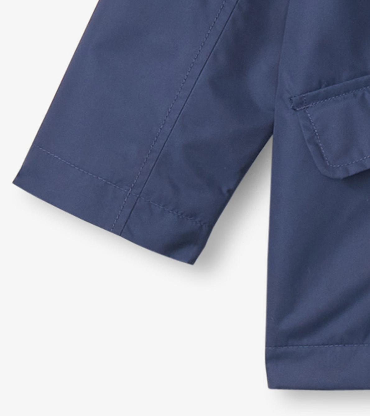 Hatley Rainwear | Girls/Boys Navy Zip-Up Lightweight Rain Jacket