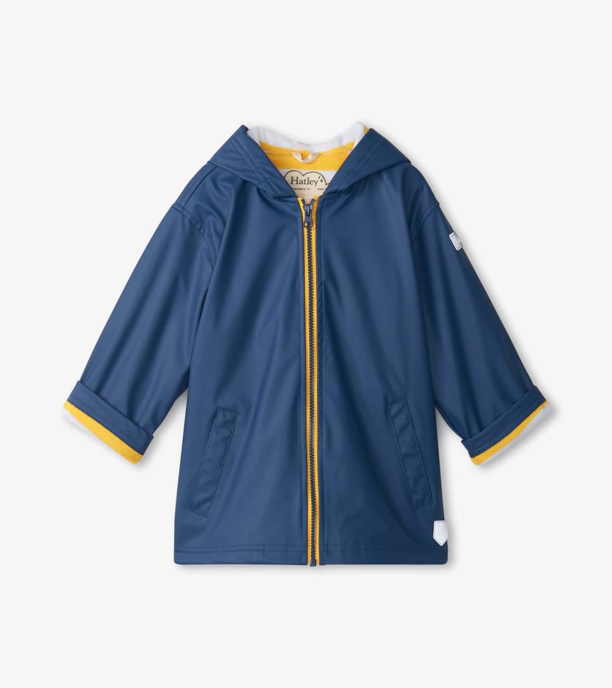Hatley Rainwear | Girls/Boys Navy Zip-Up Rain Jacket