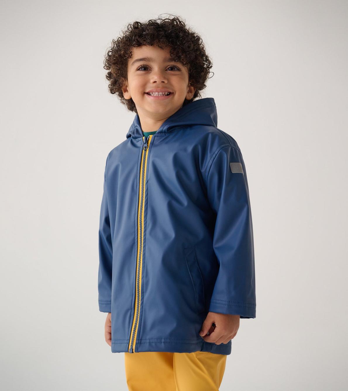 Hatley Rainwear | Girls/Boys Navy Zip-Up Rain Jacket