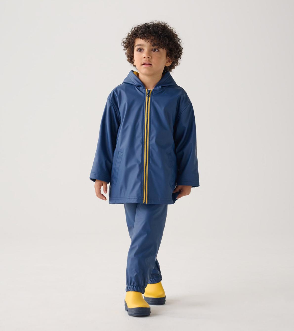 Hatley Rainwear | Girls/Boys Navy Zip-Up Rain Jacket