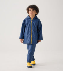 Hatley Rainwear | Girls/Boys Navy Zip-Up Rain Jacket