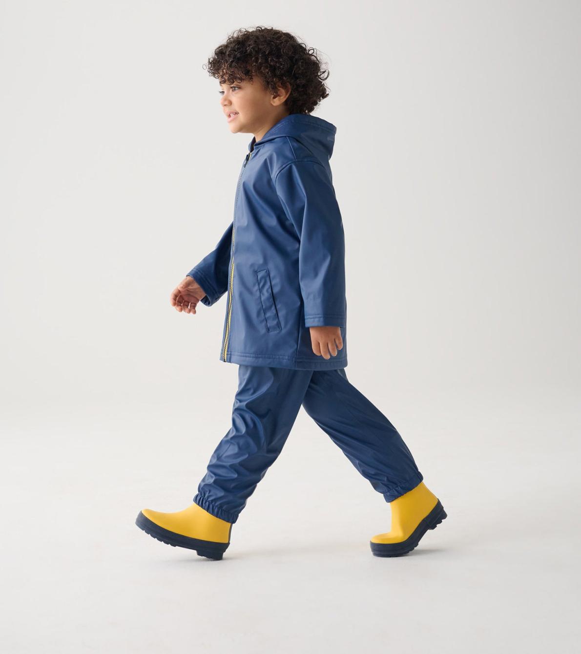 Hatley Rainwear | Girls/Boys Navy Zip-Up Rain Jacket