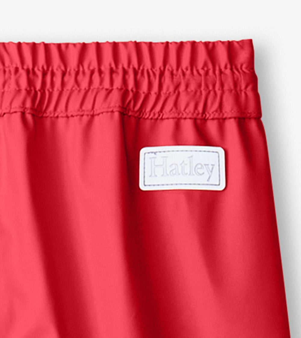 Hatley Rainwear | Girls/Boys Red Rain Pants