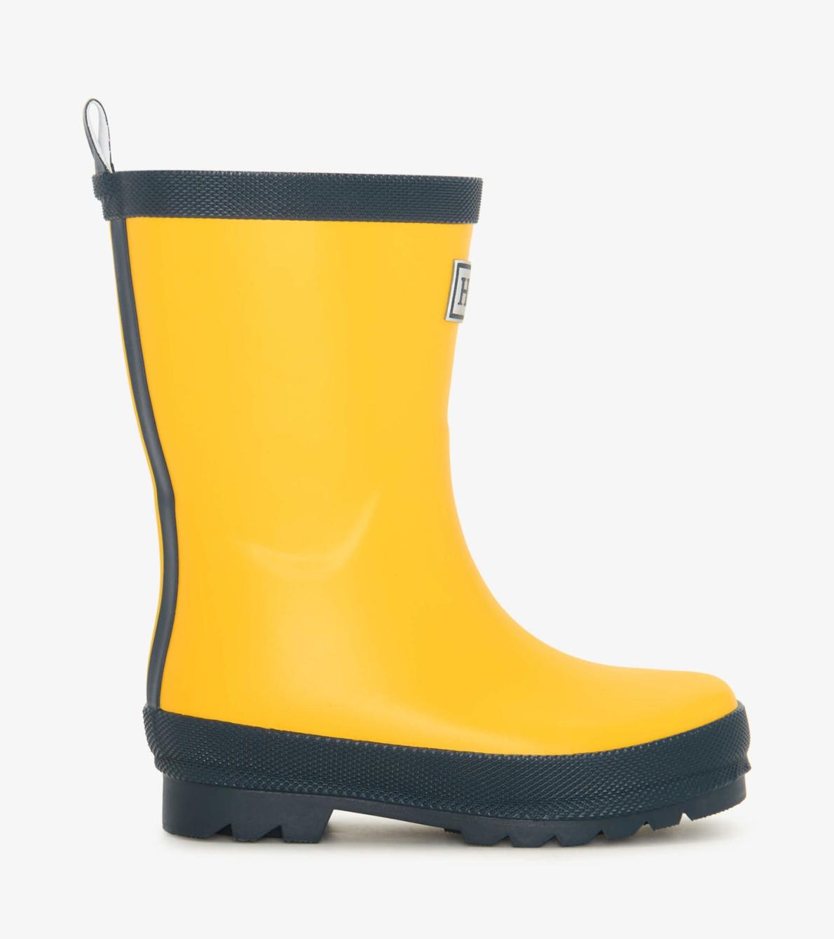 Hatley Rainwear | Girls/Boys/Baby &amp; Toddler Yellow &amp; Navy Matte Rain Boots