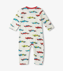 Hatley Rompers | Baby &amp; Toddler Baby Boys Water Colour Racecars Long Sleeve Romper