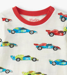 Hatley Rompers | Baby &amp; Toddler Baby Boys Water Colour Racecars Long Sleeve Romper