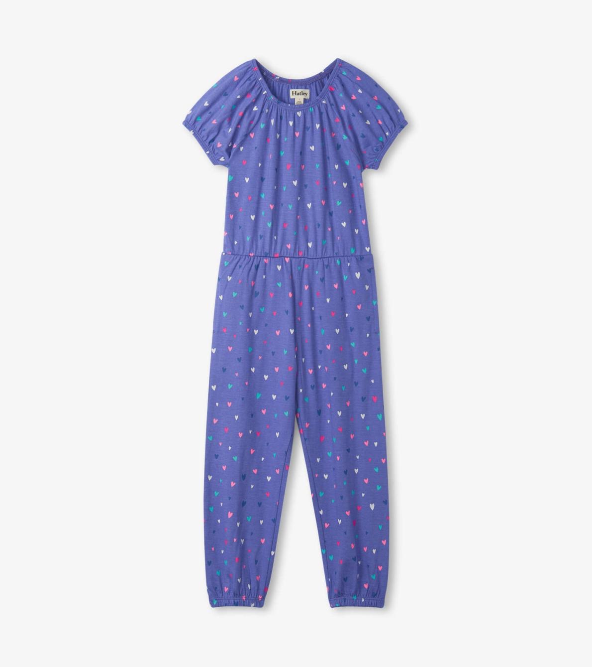 Hatley Rompers | Girls Confetti Hearts Jumpsuit