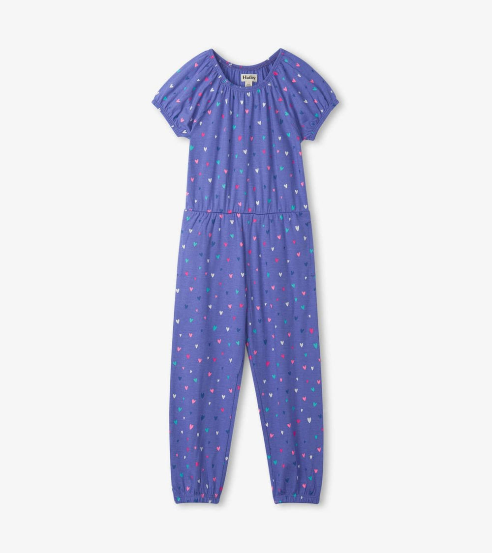 Hatley Rompers | Girls Confetti Hearts Jumpsuit