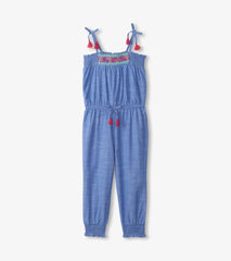 Hatley Rompers | Girls Girls Chambray Smocked Jumpsuit