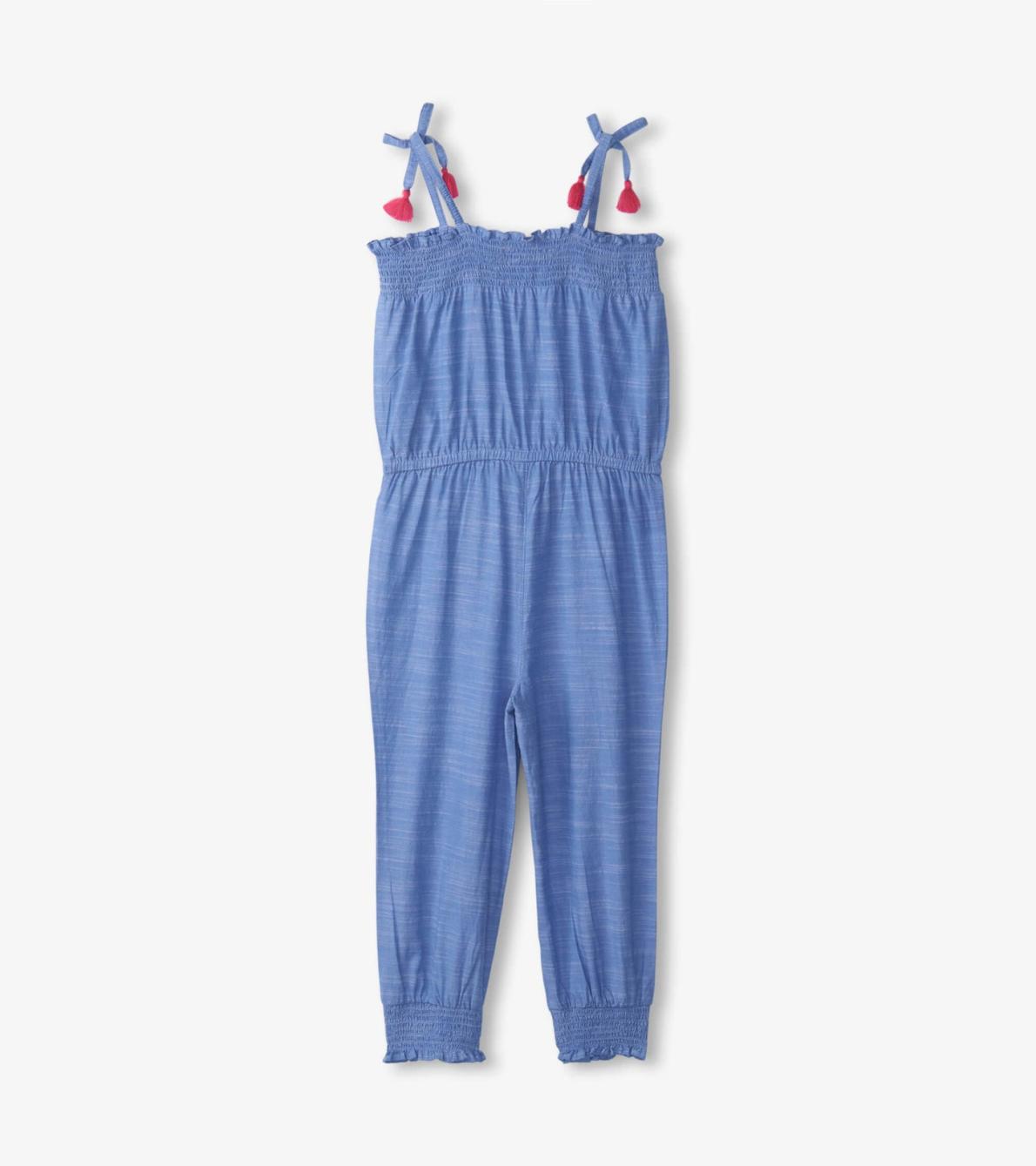Hatley Rompers | Girls Girls Chambray Smocked Jumpsuit