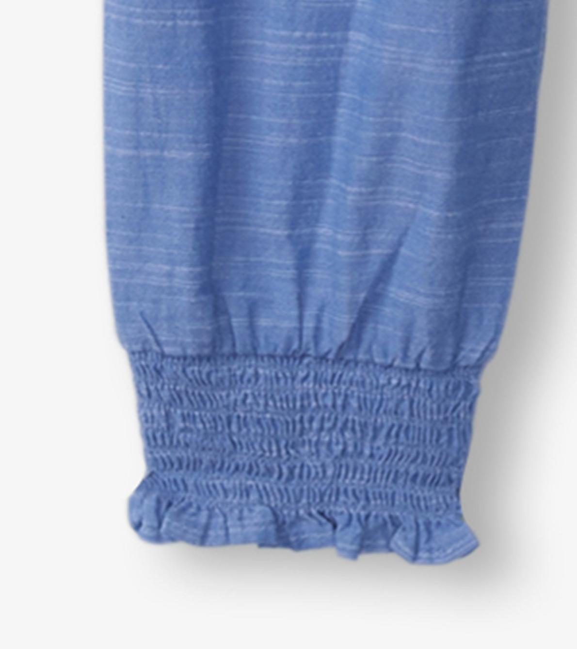 Hatley Rompers | Girls Girls Chambray Smocked Jumpsuit