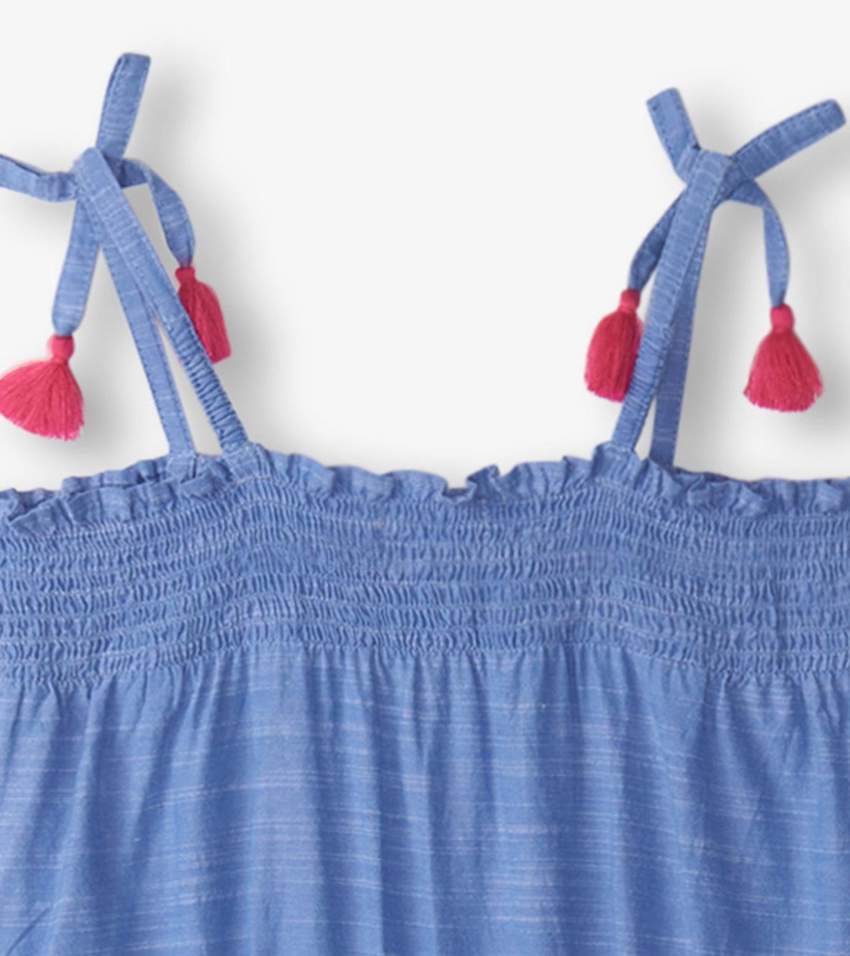 Hatley Rompers | Girls Girls Chambray Smocked Jumpsuit
