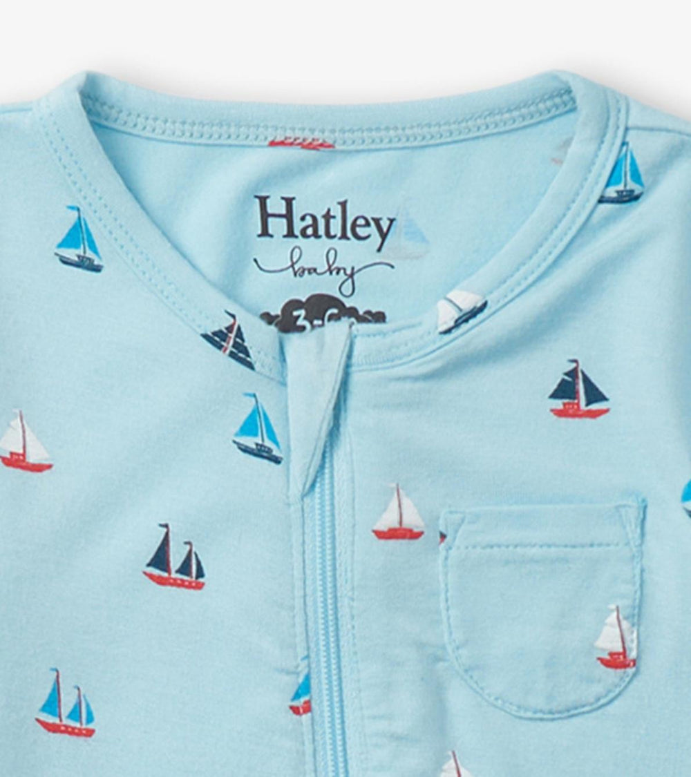 Hatley Sleepwear | Baby &amp; Toddler Baby Boys Tiny Sailboats Footed Sleeper