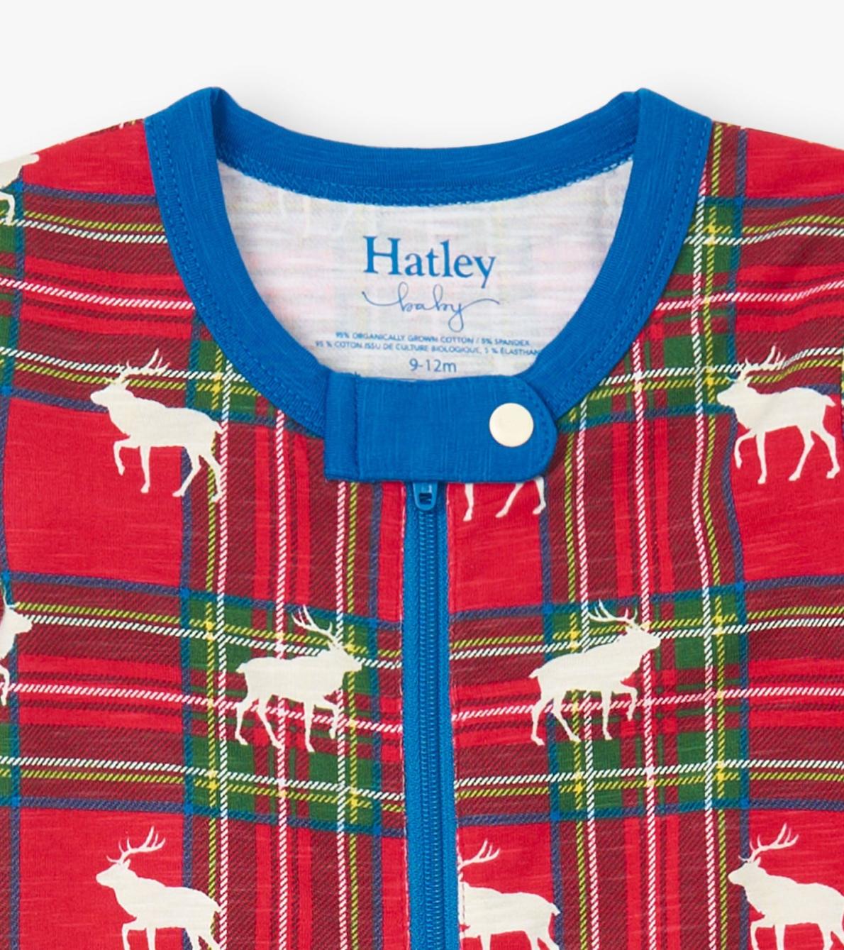Hatley Sleepwear | Baby &amp; Toddler Baby Elk Plaid Cotton Footed Sleeper