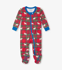 Hatley Sleepwear | Baby &amp; Toddler Baby Elk Plaid Cotton Footed Sleeper