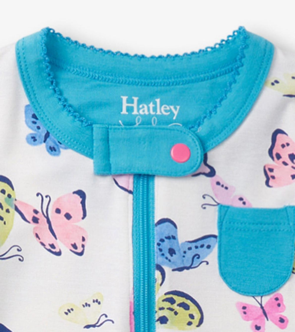 Hatley Sleepwear | Baby &amp; Toddler Baby Girls Big Butterflies Footed Sleeper