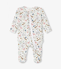 Hatley Sleepwear | Baby &amp; Toddler Baby Girls Happy Forest Ruffle Bum Bamboo Sleeper