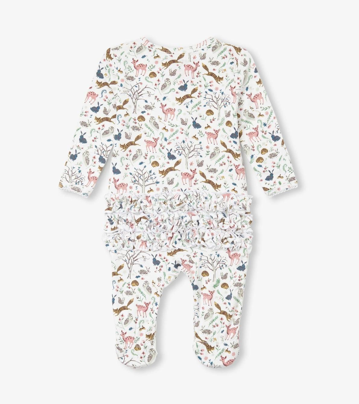 Hatley Sleepwear | Baby &amp; Toddler Baby Girls Happy Forest Ruffle Bum Bamboo Sleeper