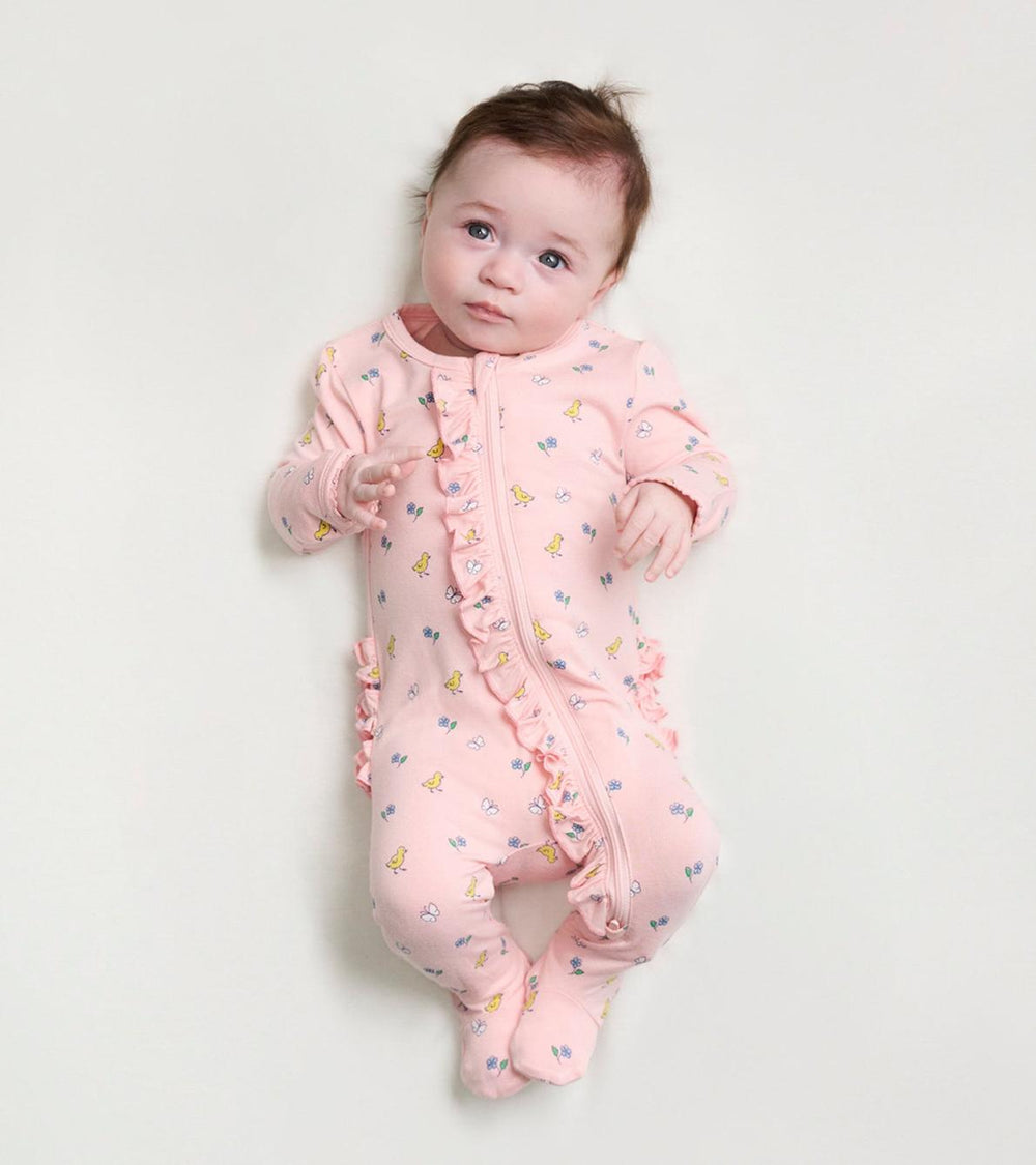 Hatley Sleepwear | Baby &amp; Toddler Baby Girls Springtime Ruffle Footed Sleeper
