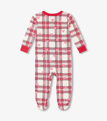 Hatley Sleepwear | Baby &amp; Toddler Baby Plaid Hearts Cotton Footed Sleeper