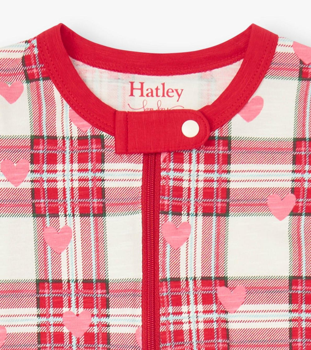Hatley Sleepwear | Baby &amp; Toddler Baby Plaid Hearts Cotton Footed Sleeper