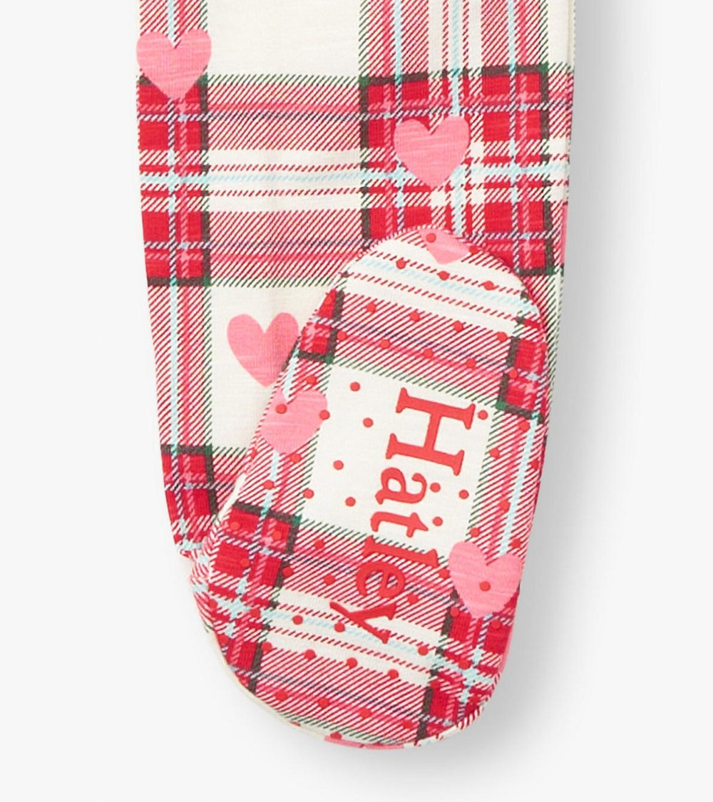 Hatley Sleepwear | Baby &amp; Toddler Baby Plaid Hearts Cotton Footed Sleeper