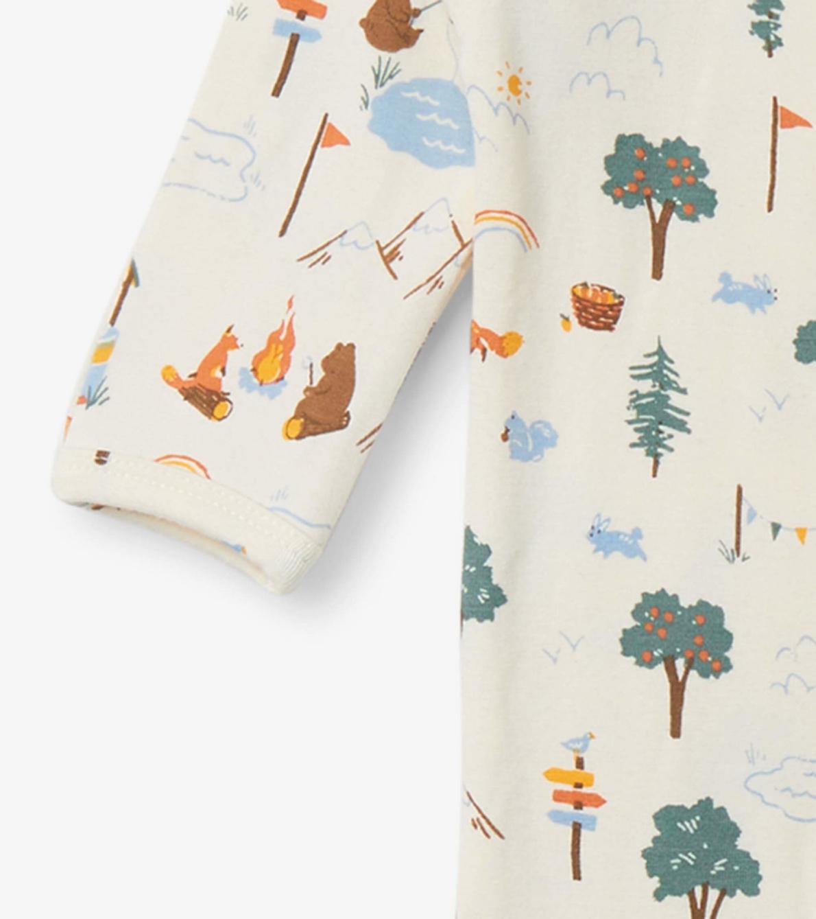Hatley Sleepwear | Baby &amp; Toddler Camping Animals Newborn Zip-Up Footed Sleeper