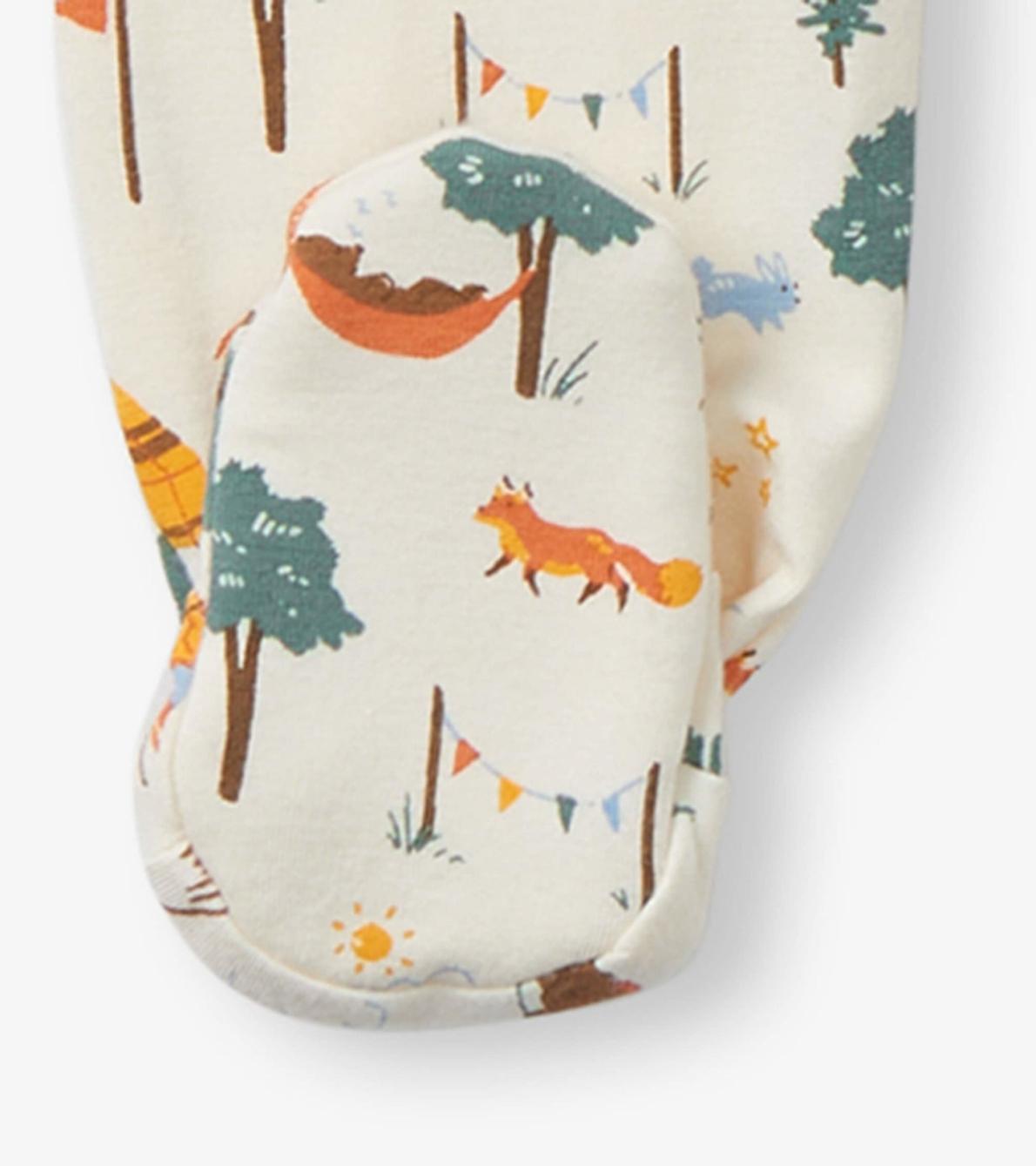 Hatley Sleepwear | Baby &amp; Toddler Camping Animals Newborn Zip-Up Footed Sleeper
