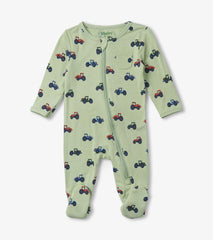 Hatley Sleepwear | Baby &amp; Toddler Little Tractors Newborn Zip-Up Footed Sleeper