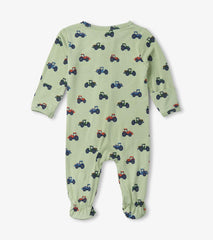 Hatley Sleepwear | Baby &amp; Toddler Little Tractors Newborn Zip-Up Footed Sleeper