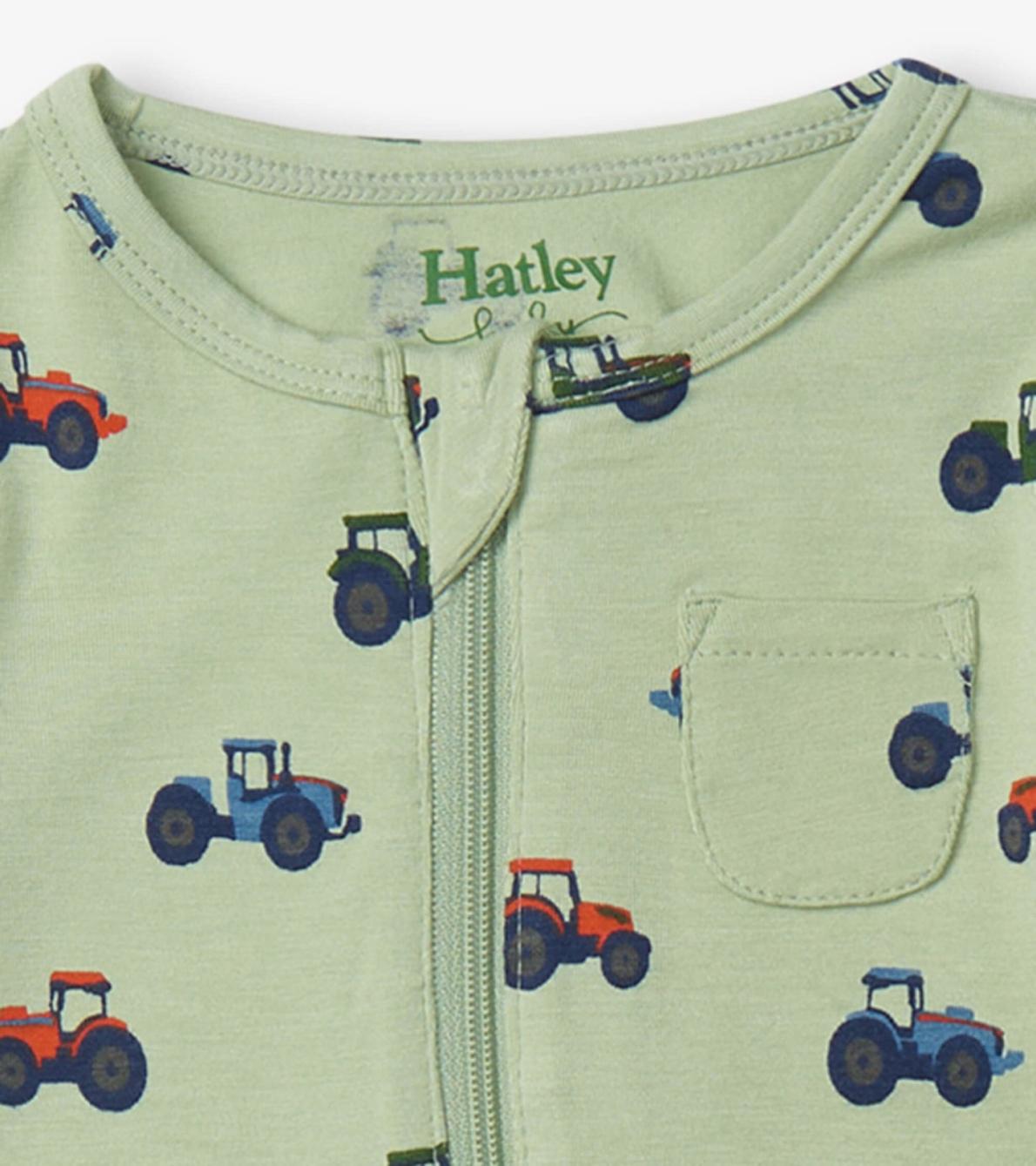 Hatley Sleepwear | Baby &amp; Toddler Little Tractors Newborn Zip-Up Footed Sleeper