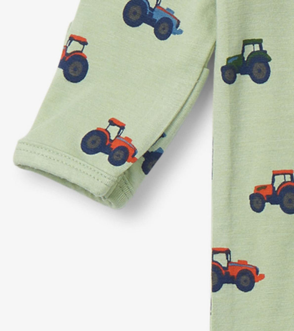Hatley Sleepwear | Baby &amp; Toddler Little Tractors Newborn Zip-Up Footed Sleeper