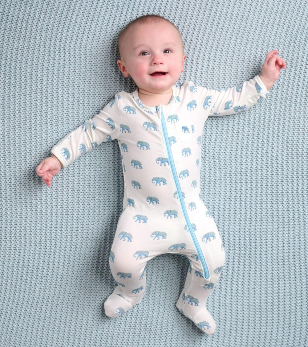 Hatley Sleepwear | Baby &amp; Toddler Painted Elephants Baby Footed Sleeper