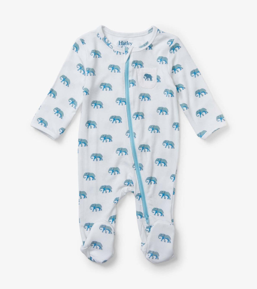 Hatley Sleepwear | Baby &amp; Toddler Painted Elephants Baby Footed Sleeper