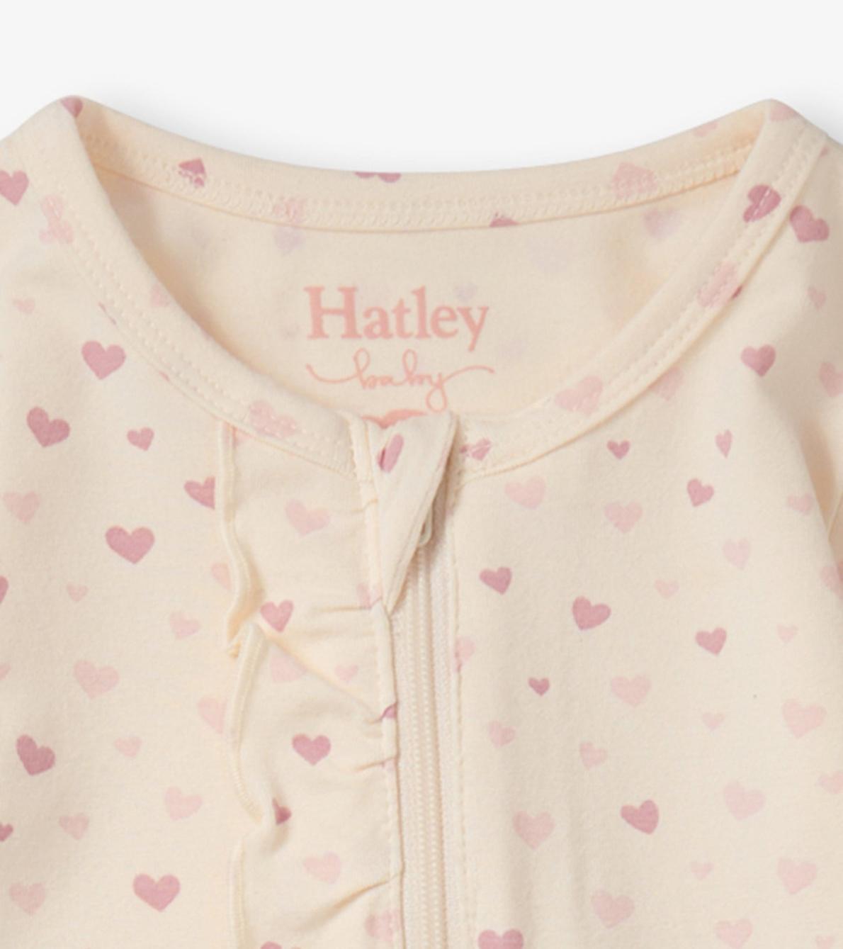 Hatley Sleepwear | Baby &amp; Toddler Pretty Hearts Newborn Ruffle Footed Sleeper